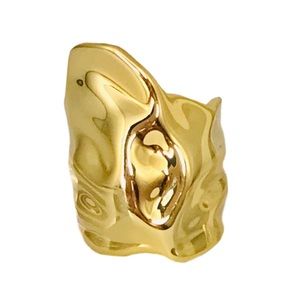 ALEXIS BITTAR • Crumpled Rhodium Asymmetric Ring